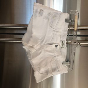 Abercrombie kids white denim shorts